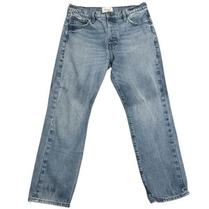 FRAME Denim Jeans Relaxed Fit Size 25 Casual Button Fly High Mid Rise Crop Ankle